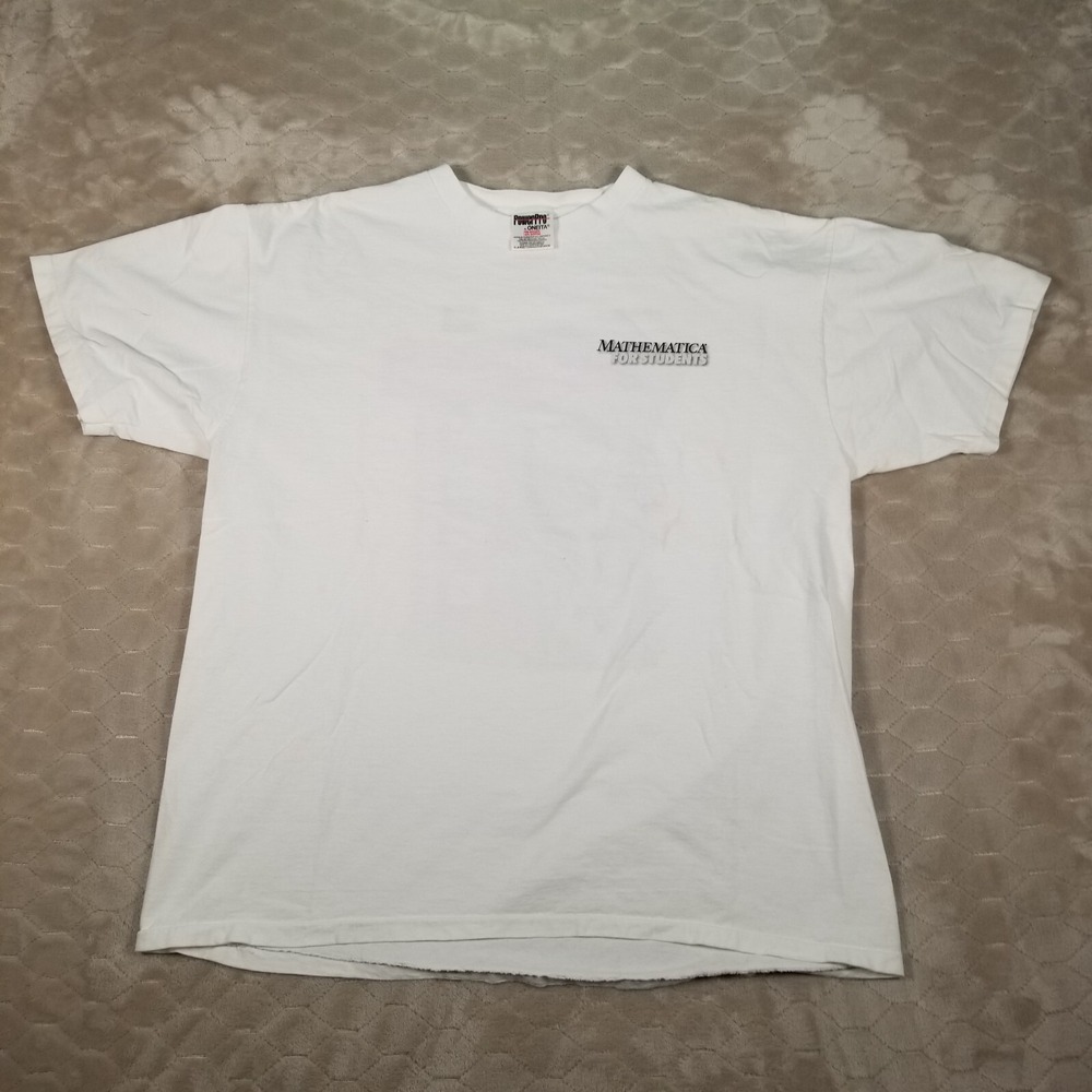 VTG Wolfram Mathematica For Students Shirt Software PC Sz XL Oneita RARE‎ Tech